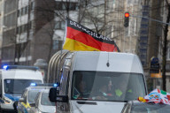 Querdenker Group And Some Right Wings Group Demo Against Weapon Delivery In Duesseldorf