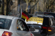 Querdenker Group And Some Right Wings Group Demo Against Weapon Delivery In Duesseldorf