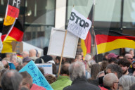 Querdenker Group And Some Right Wings Group Demo Against Weapon Delivery In Duesseldorf