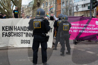 Querdenker Group And Some Right Wings Group Demo Against Weapon Delivery In Duesseldorf