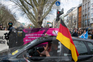 Querdenker Group And Some Right Wings Group Demo Against Weapon Delivery In Duesseldorf