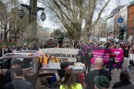 Querdenker Group And Some Right Wings Group Demo Against Weapon Delivery In Duesseldorf