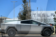 Protest Against Elon Musk At Edmonton Tesla Dealership
