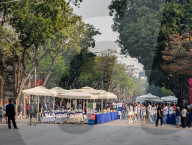 Weekend Pedestrian Zone And Street Event In Hanoi