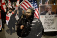 115th Day Of Protest:  March In Support Of The “Friend Act-Megobari Act” , Tbilisi, On March 22, 2025.