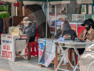 Street Lottery Ticket Vendors In Vietnam