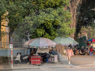 Street Lottery Ticket Vendors In Vietnam