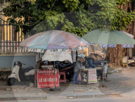 Street Lottery Ticket Vendors In Vietnam