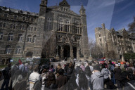 Georgetown University Students And Community Leaders   Had A Protesting  ICE, MPD  And Other Law Enforcement  Agencies On College Campus