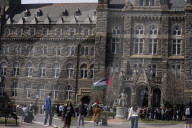 Georgetown University Students And Community Leaders   Had A Protesting  ICE, MPD  And Other Law Enforcement  Agencies On College Campus