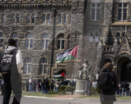 Georgetown University Students And Community Leaders   Had A Protesting  ICE, MPD  And Other Law Enforcement  Agencies On College Campus
