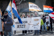 Dutch Far Right Group NVU Versus The Far Left In Baarn The Netherlands