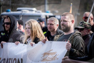Dutch Far Right Group NVU Versus The Far Left In Baarn The Netherlands