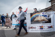 Dutch Far Right Group NVU Versus The Far Left In Baarn The Netherlands