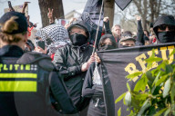 Dutch Far Right Group NVU Versus The Far Left In Baarn The Netherlands