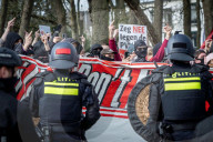 Dutch Far Right Group NVU Versus The Far Left In Baarn The Netherlands