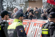Dutch Far Right Group NVU Versus The Far Left In Baarn The Netherlands