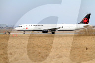 Aircraft Taxi To The Runway At Toronto Pearson International Airport