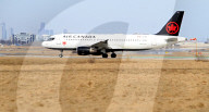 Aircraft Taxi To The Runway At Toronto Pearson International Airport