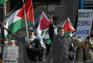 Fight Back For Palestine Protest In Edmonton 