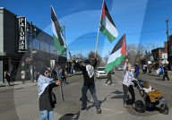 Fight Back For Palestine Protest In Edmonton 