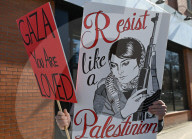 Fight Back For Palestine Protest In Edmonton 