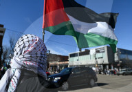 Fight Back For Palestine Protest In Edmonton 