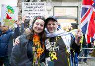 Stop the Hate counter-protest against Al-Quds Day rally to oppose the Islamic Human Rights Commission annual demonstration in support of Palestine, Oxford Circus, London, UK.