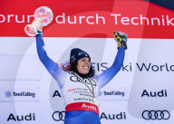 2025 Audi FIS Ski World Cup Finals - Women's Overall Downhill Awards