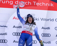2025 Audi FIS Ski World Cup Finals - Women's Overall Downhill Awards