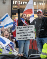 Stop The Hate Protest Al Quds March in London, UK.