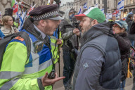 Stop The Hate Protest Al Quds March in London, UK.