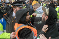 Stop The Hate Protest Al Quds March in London, UK.