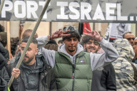 Stop The Hate Protest Al Quds March in London, UK.
