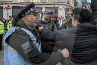 Stop The Hate Protest Al Quds March in London, UK.