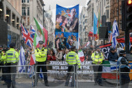 Stop The Hate Protest Al Quds March in London, UK.