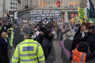 Stop The Hate Protest Al Quds March in London, UK.