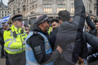 Stop The Hate Protest Al Quds March in London, UK.