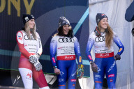 2025 Audi FIS Ski World Cup Finals - Women's Overall Downhill Awards