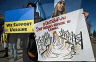 Ukrainian Community In Edmonton Commemorates Bucha Massacre Anniversary