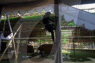 Preparations For Eid Prayers In Dhaka 