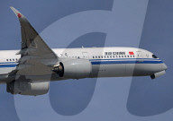 Air China Airbus A350-941 taking off from Barcelona