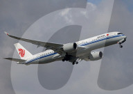 Air China Airbus A350-941 taking off from Barcelona
