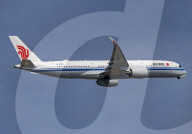 Air China Airbus A350-941 taking off from Barcelona