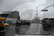 Man On Fire In Area Of Flushing Avenue And Irving Avenue In Bushwick Brooklyn New York