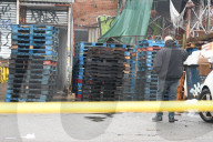 Man On Fire In Area Of Flushing Avenue And Irving Avenue In Bushwick Brooklyn New York