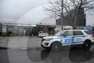 Man On Fire In Area Of Flushing Avenue And Irving Avenue In Bushwick Brooklyn New York