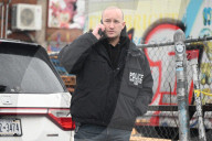 Man On Fire In Area Of Flushing Avenue And Irving Avenue In Bushwick Brooklyn New York