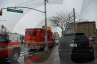 Man On Fire In Area Of Flushing Avenue And Irving Avenue In Bushwick Brooklyn New York