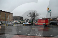 Man On Fire In Area Of Flushing Avenue And Irving Avenue In Bushwick Brooklyn New York